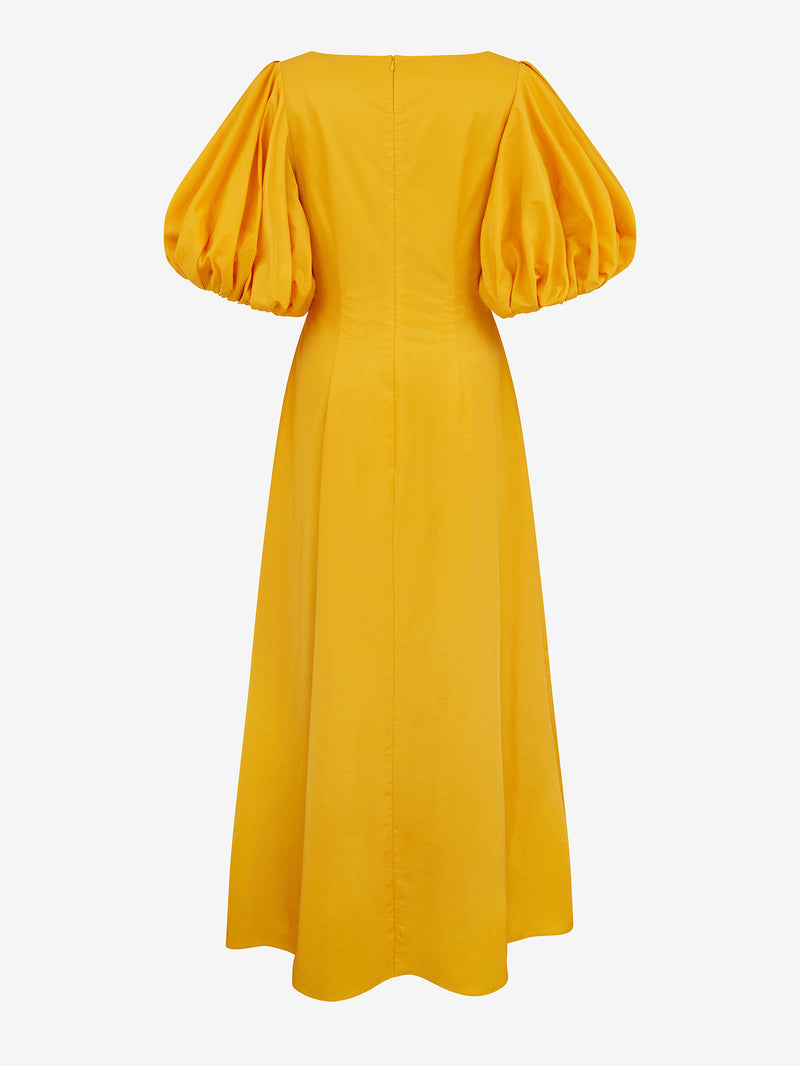 BALLOON SLEEVE MAXI DRESS (Sun yellow ...